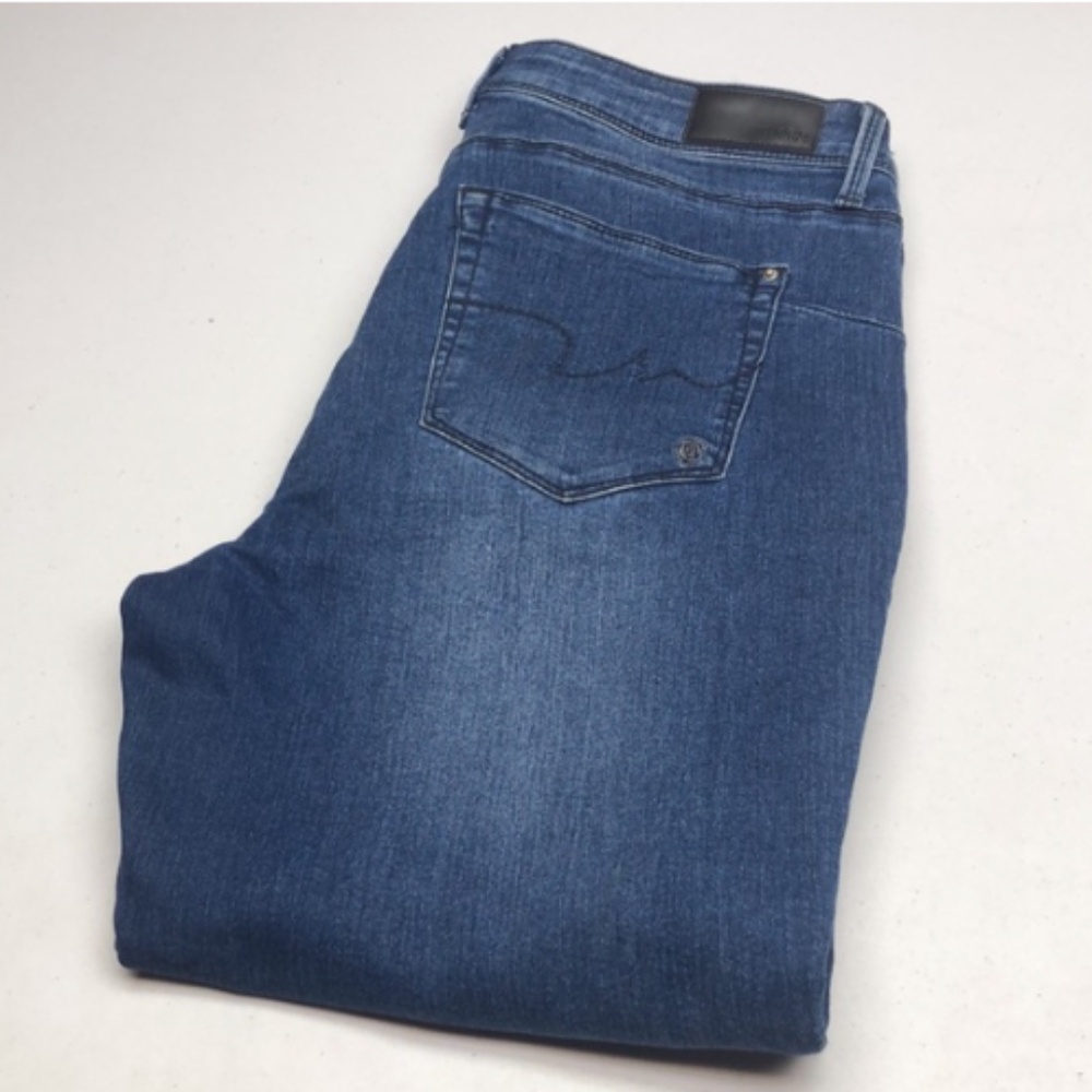 LIKE NEW PREMIUM THORN TIE UP HI-RISE CURVY FIT CROP JEANS 12/31x27 ⭐
